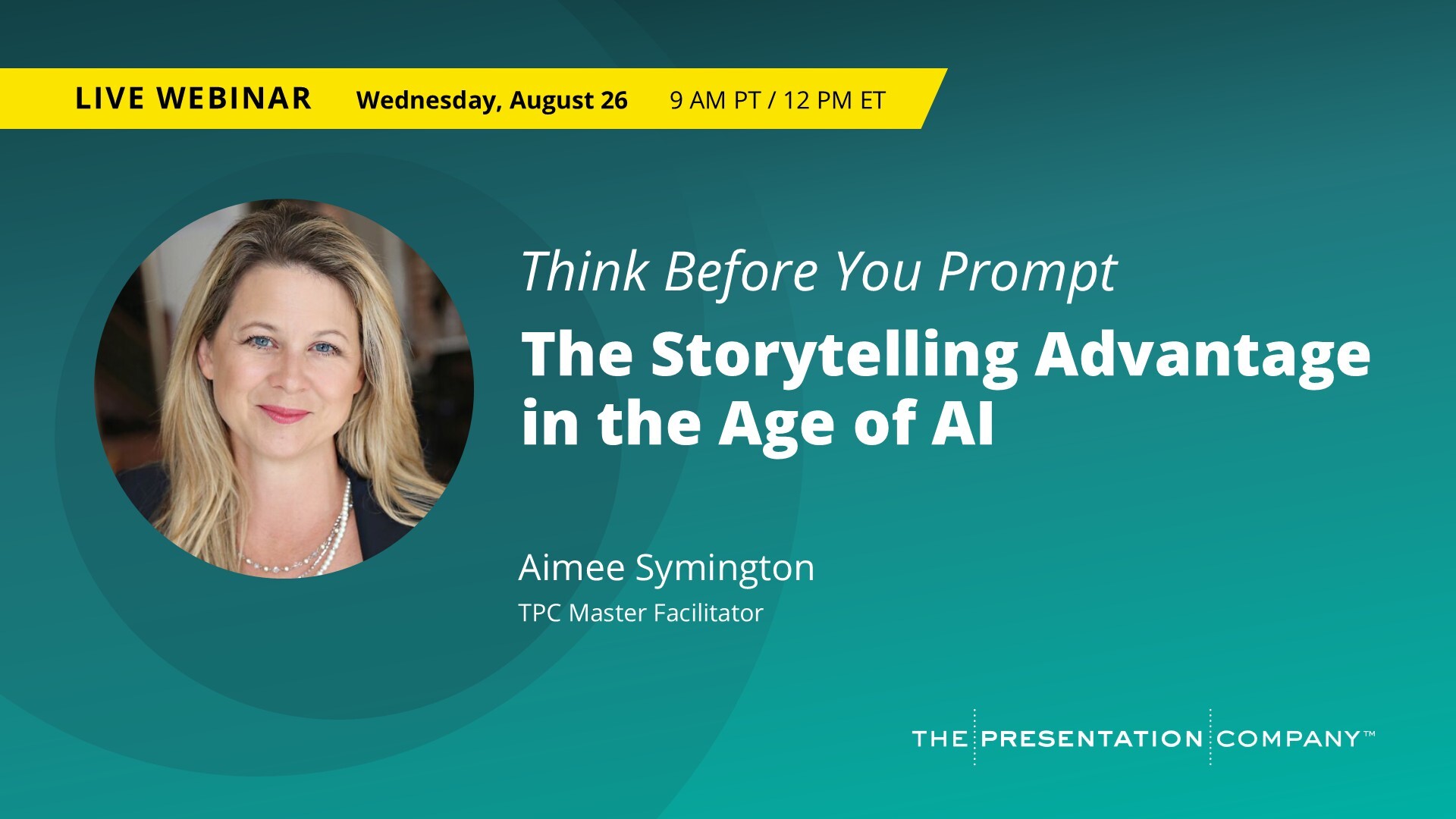 Think Before You Prompt Live Webinar graphic v2